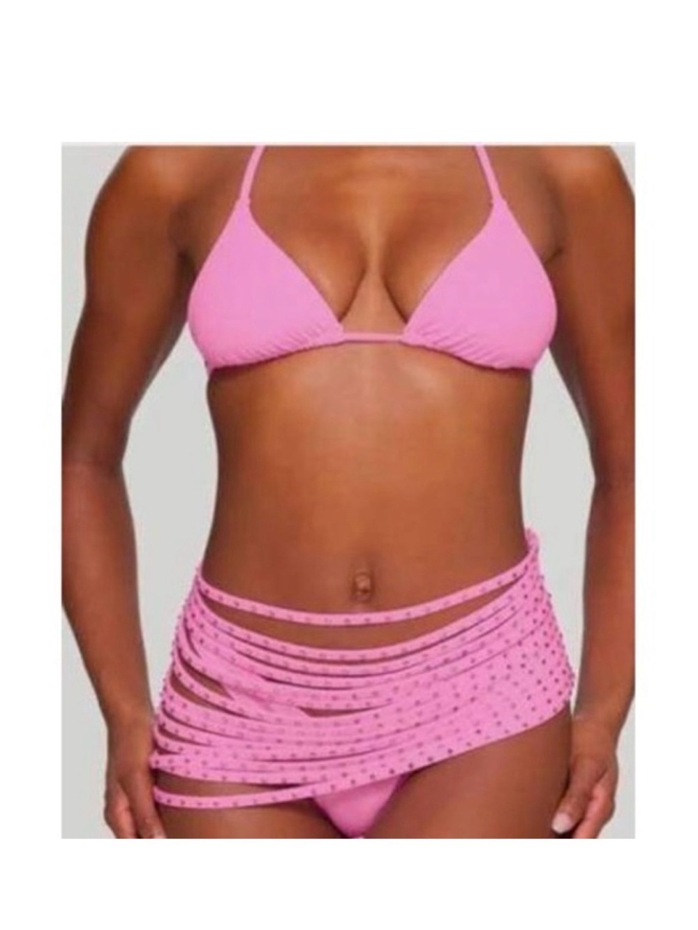 SKIMS swim strappy rhinestone limited edition skirt